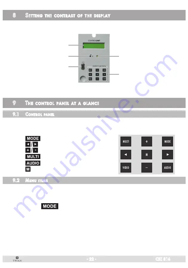 Triax CSE 816 Assembly Instruction Manual Download Page 22