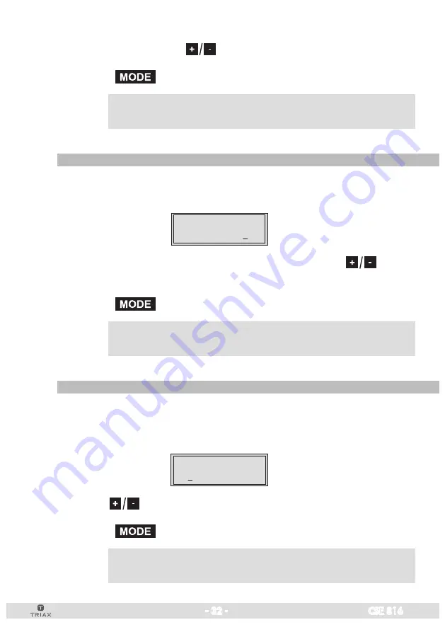 Triax CSE 816 Assembly Instruction Manual Download Page 32