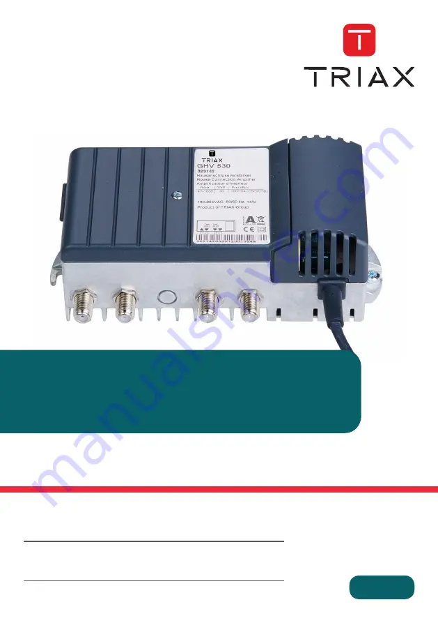 Triax GHV 500 Series User Manual Download Page 1