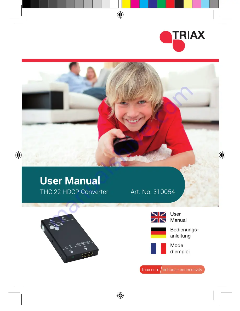 Triax THC 22 HDCP Скачать руководство пользователя страница 1