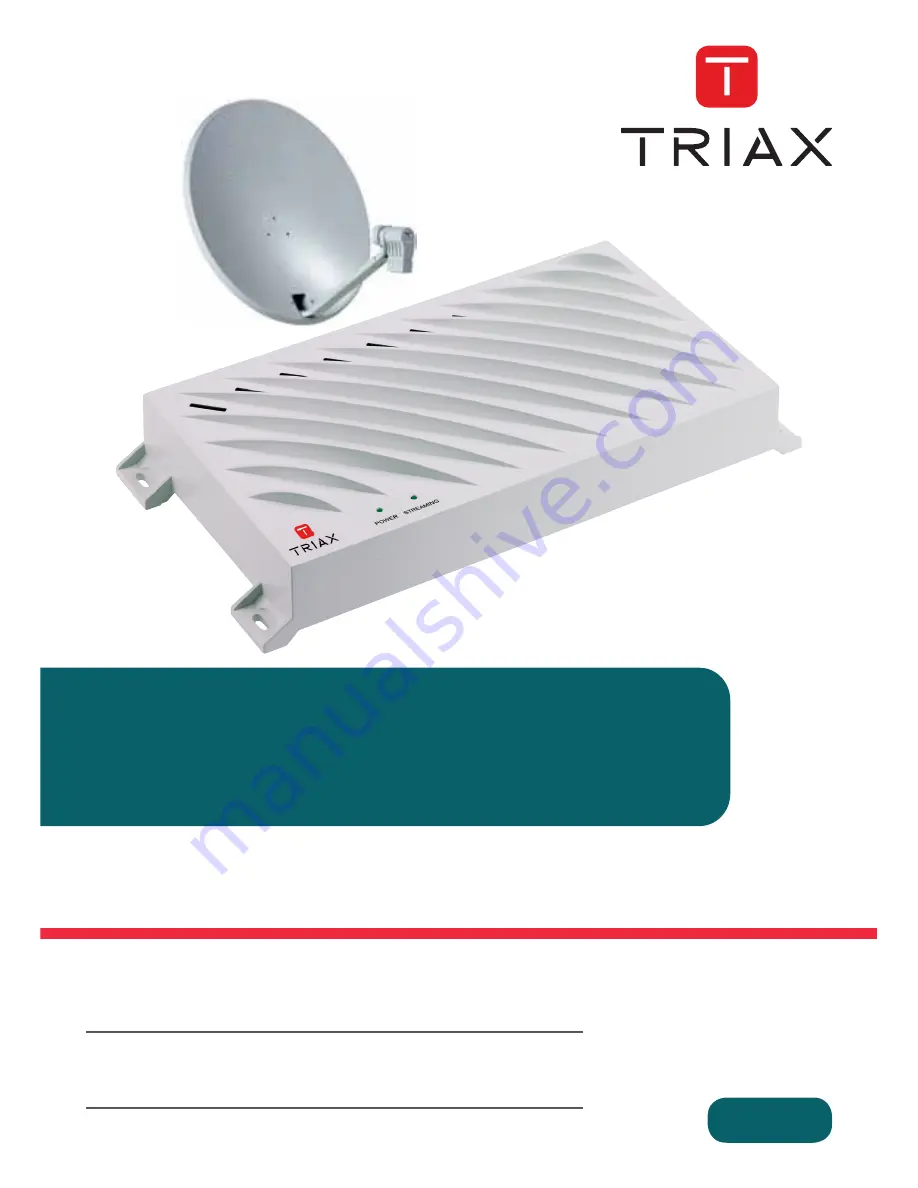 Triax TSS 400 SAT Quick Starting Manual Download Page 1