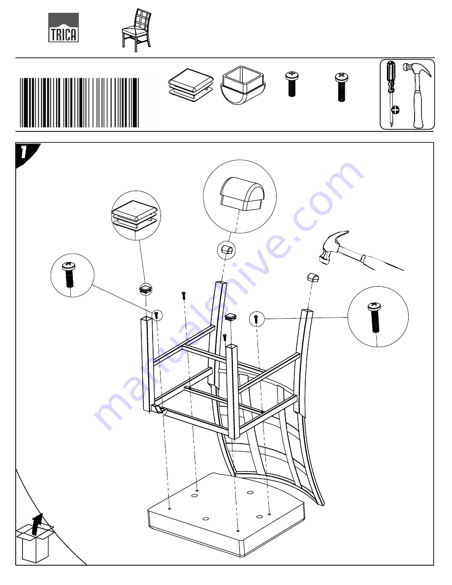 TRICA Biscaro Plus Chair with High Back Instructions Download Page 1