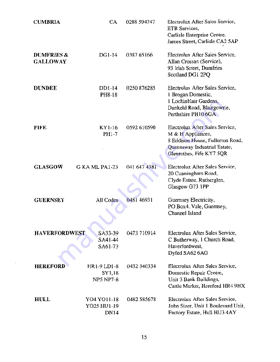 Tricity Bendix 1509 Operating Instructions Manual Download Page 17