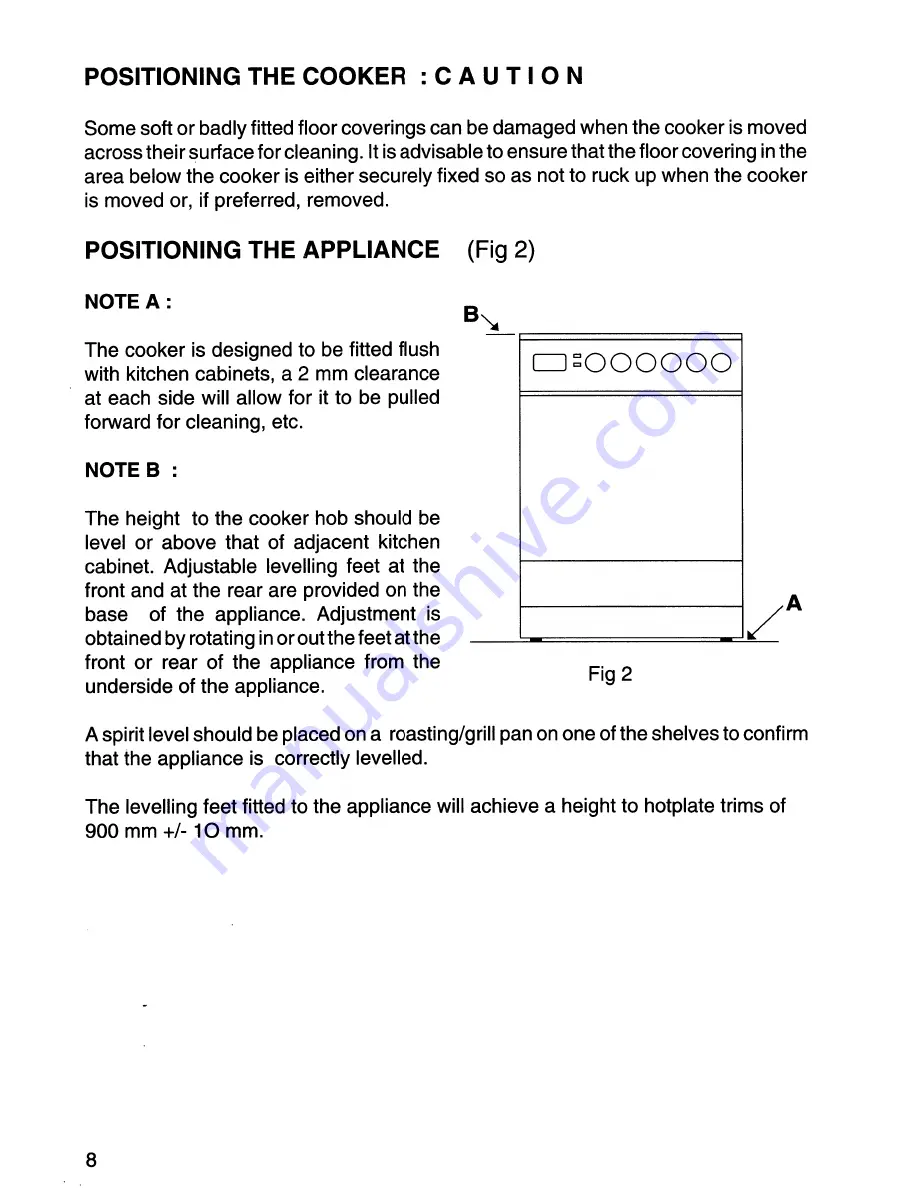 Tricity Bendix 3100C Operating And Installation Instructions Download Page 10