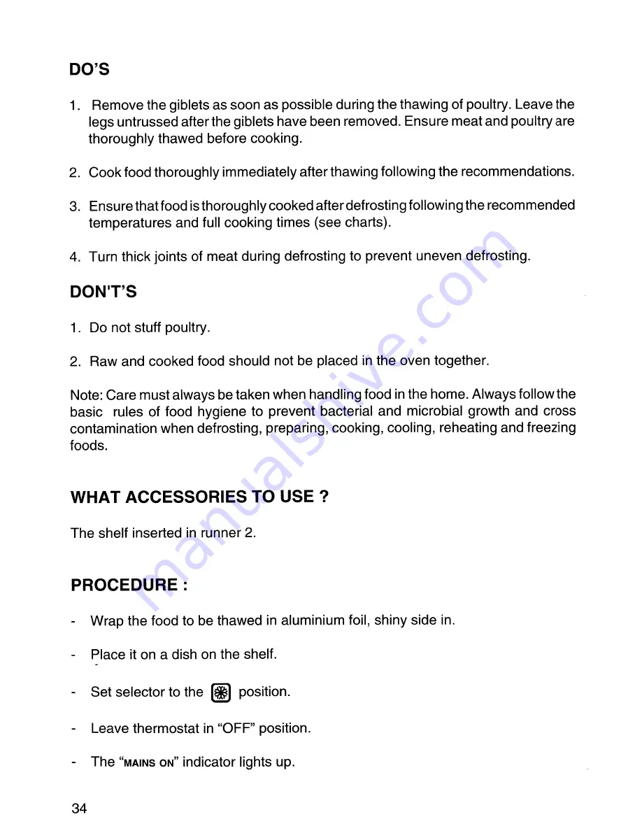 Tricity Bendix 3100C Operating And Installation Instructions Download Page 36