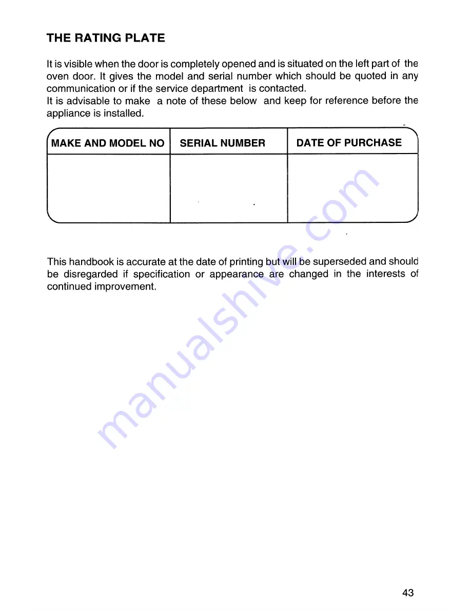 Tricity Bendix 3100C Operating And Installation Instructions Download Page 45