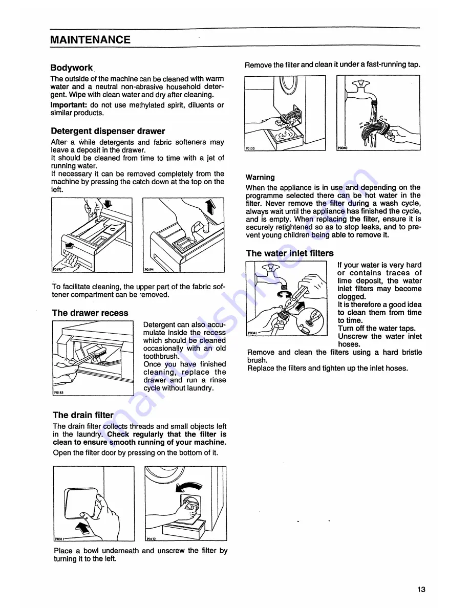 Tricity Bendix Autowasher 1200 Operating And Installation Instructions Download Page 13