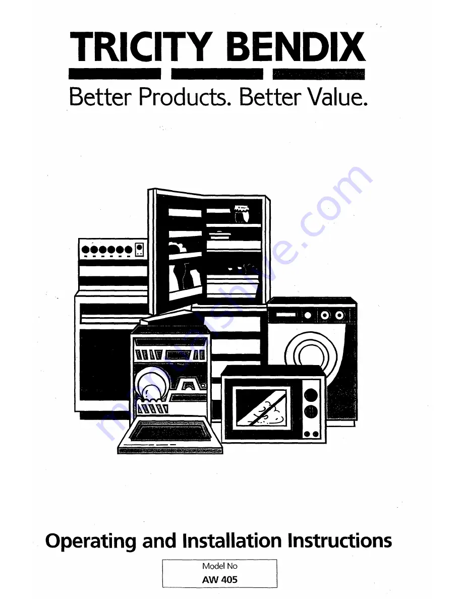 Tricity Bendix AW 405 Скачать руководство пользователя страница 1