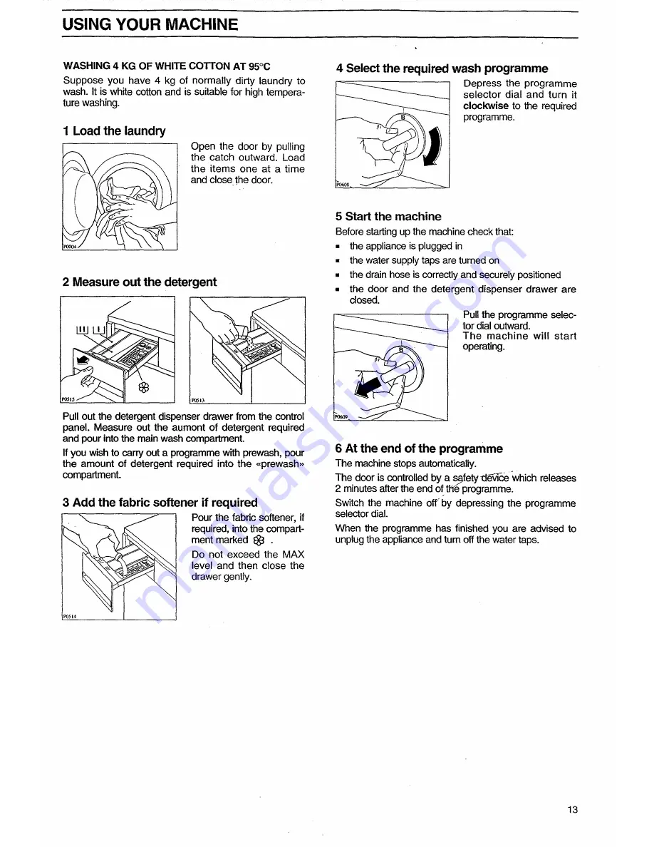 Tricity Bendix AW 405 Operating And Installation Instructions Download Page 13