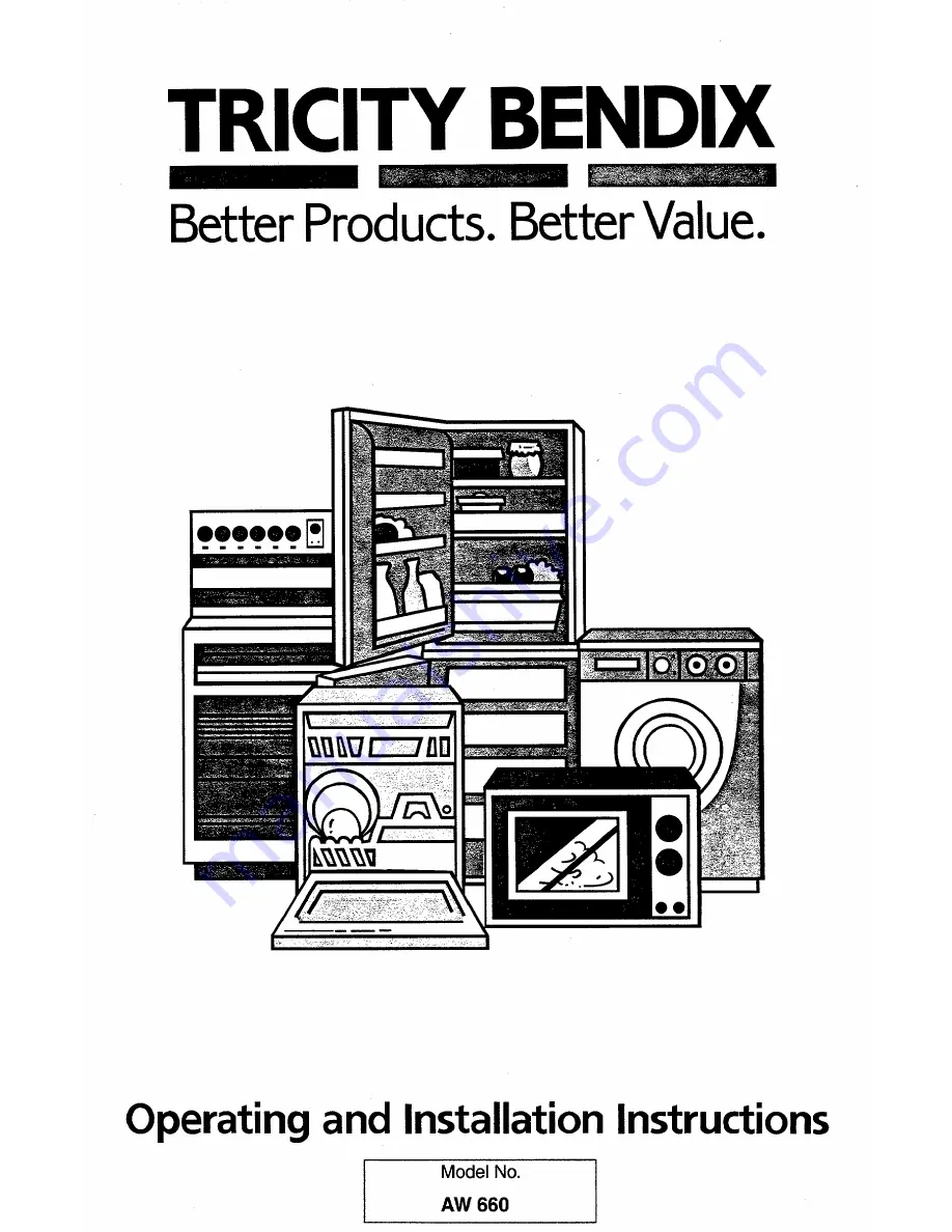 Tricity Bendix AW660 Operating And Installation Instructions Download Page 1