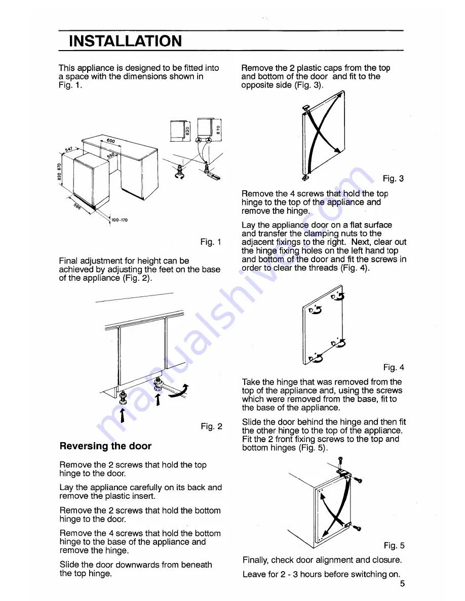 Tricity Bendix BR591W Operating And Installation Instructions Download Page 5