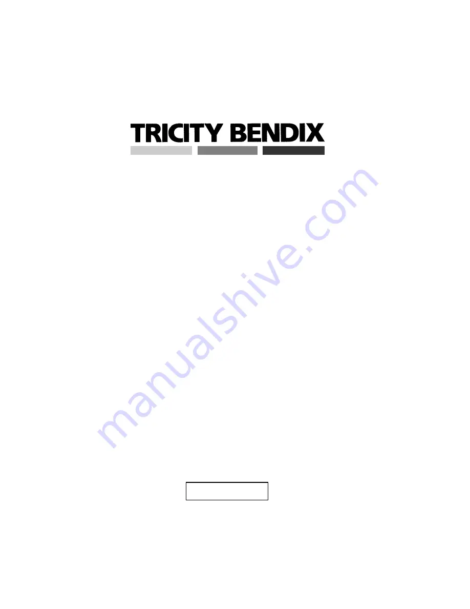 Tricity Bendix BS 692 SS Скачать руководство пользователя страница 1