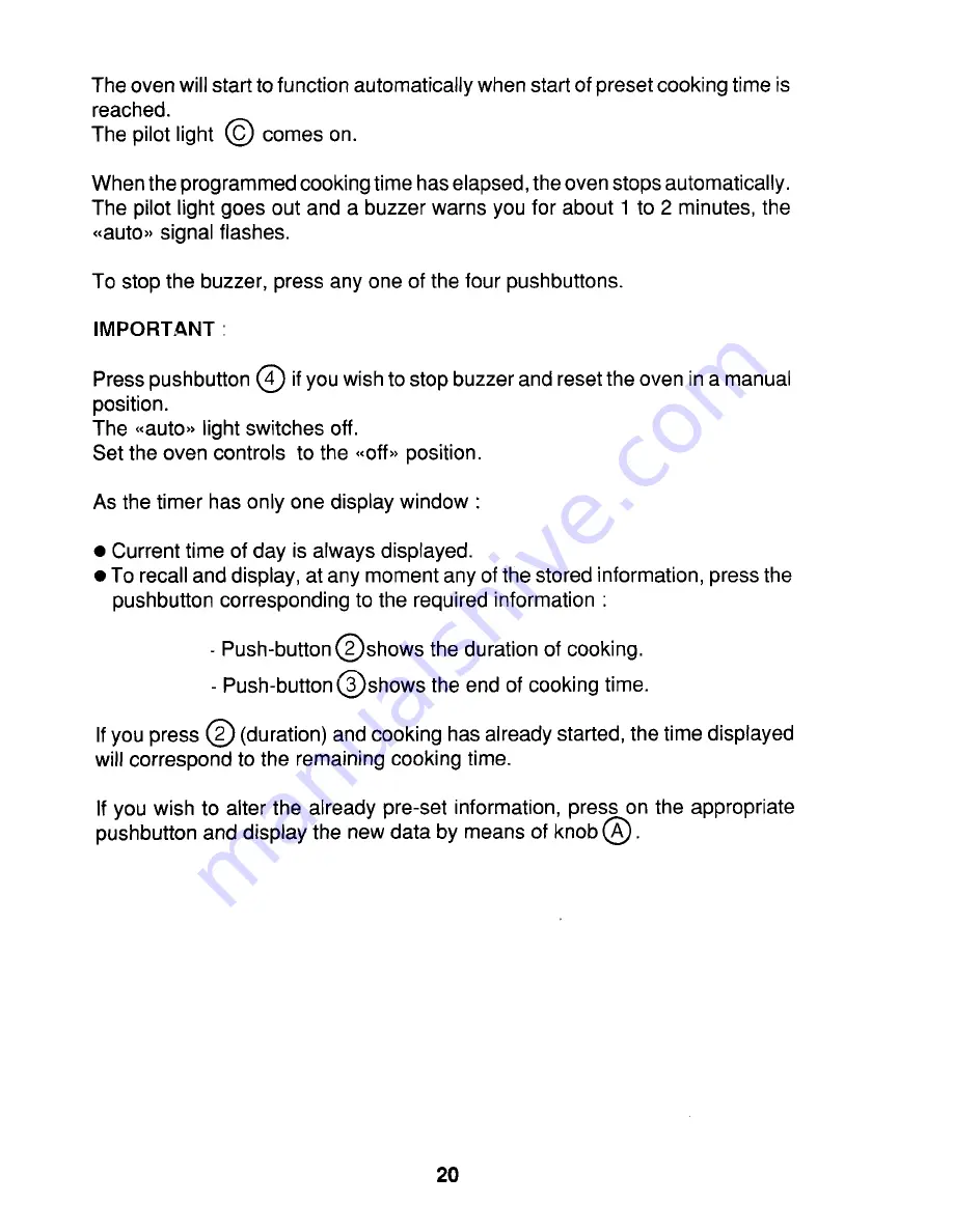 Tricity Bendix BS670 Operating And Installation Instructions Download Page 22