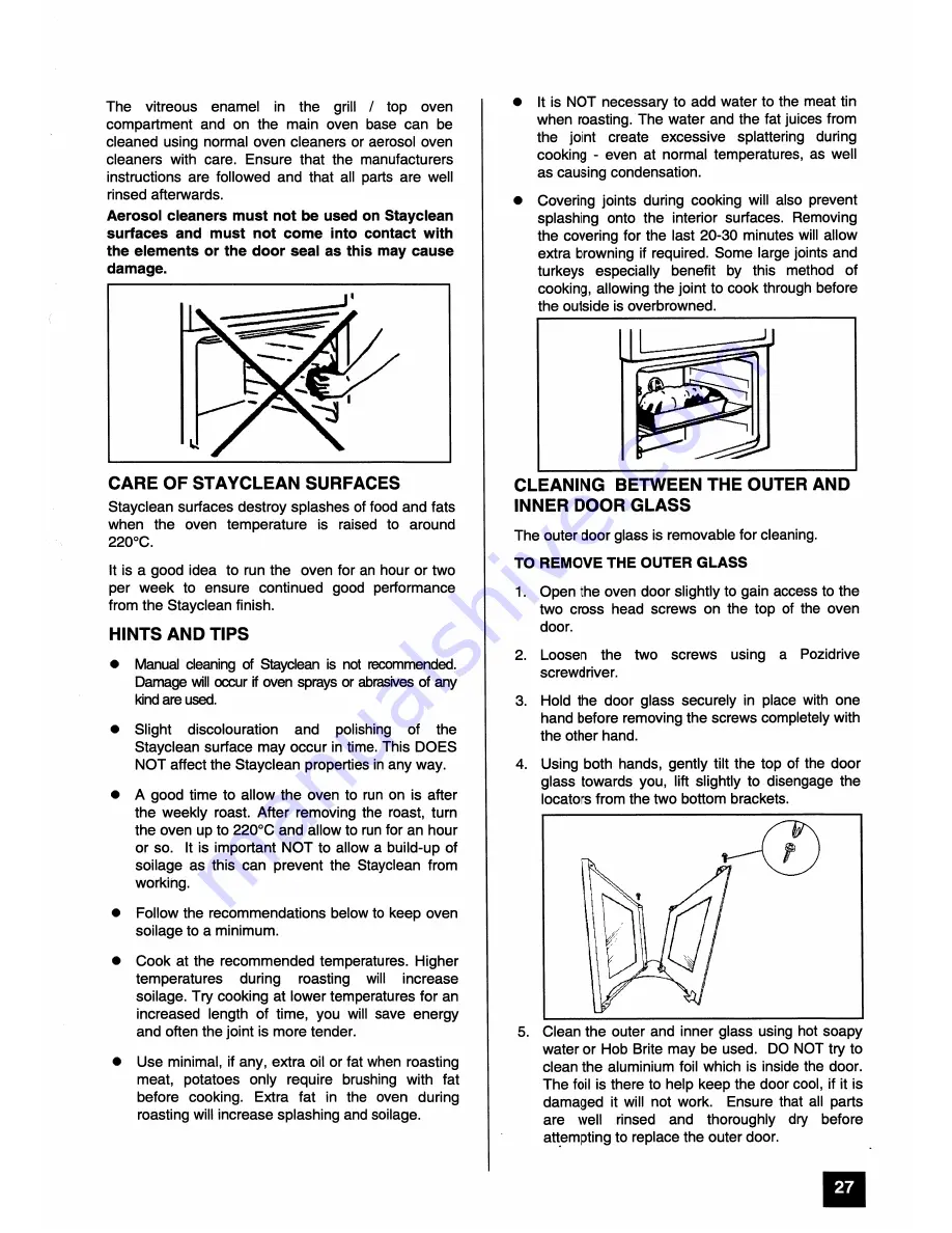 Tricity Bendix CSI 6001 Operating And Installation Instructions Download Page 27