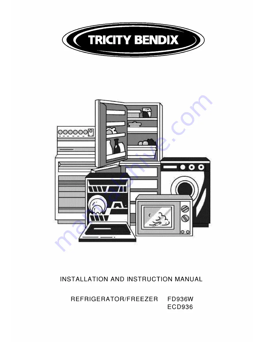 Tricity Bendix ECD936 Installation And Instruction Manual Download Page 1