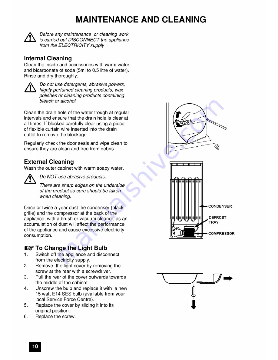 Tricity Bendix ECD936 Installation And Instruction Manual Download Page 10