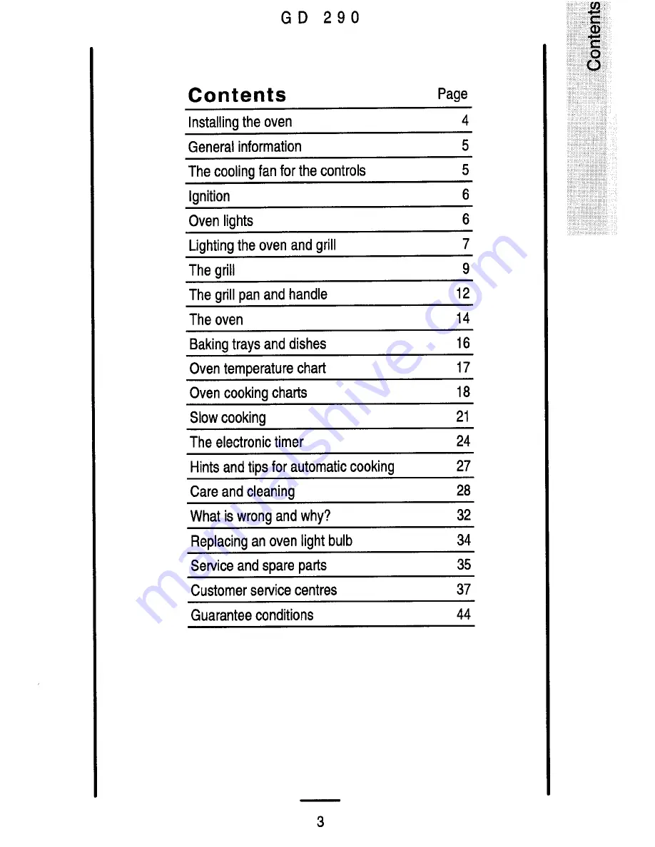 Tricity Bendix GD 290 Operating Instructions Manual Download Page 3