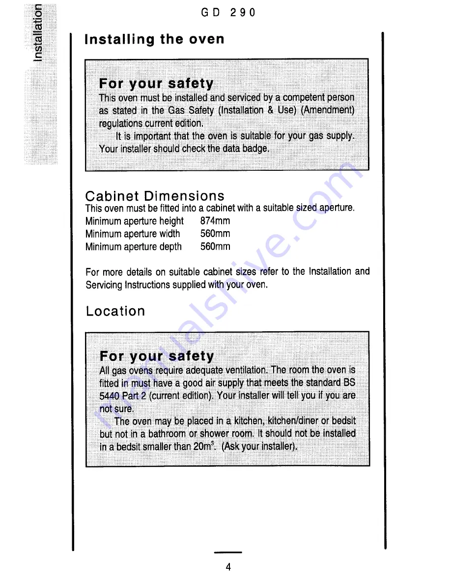 Tricity Bendix GD 290 Operating Instructions Manual Download Page 4