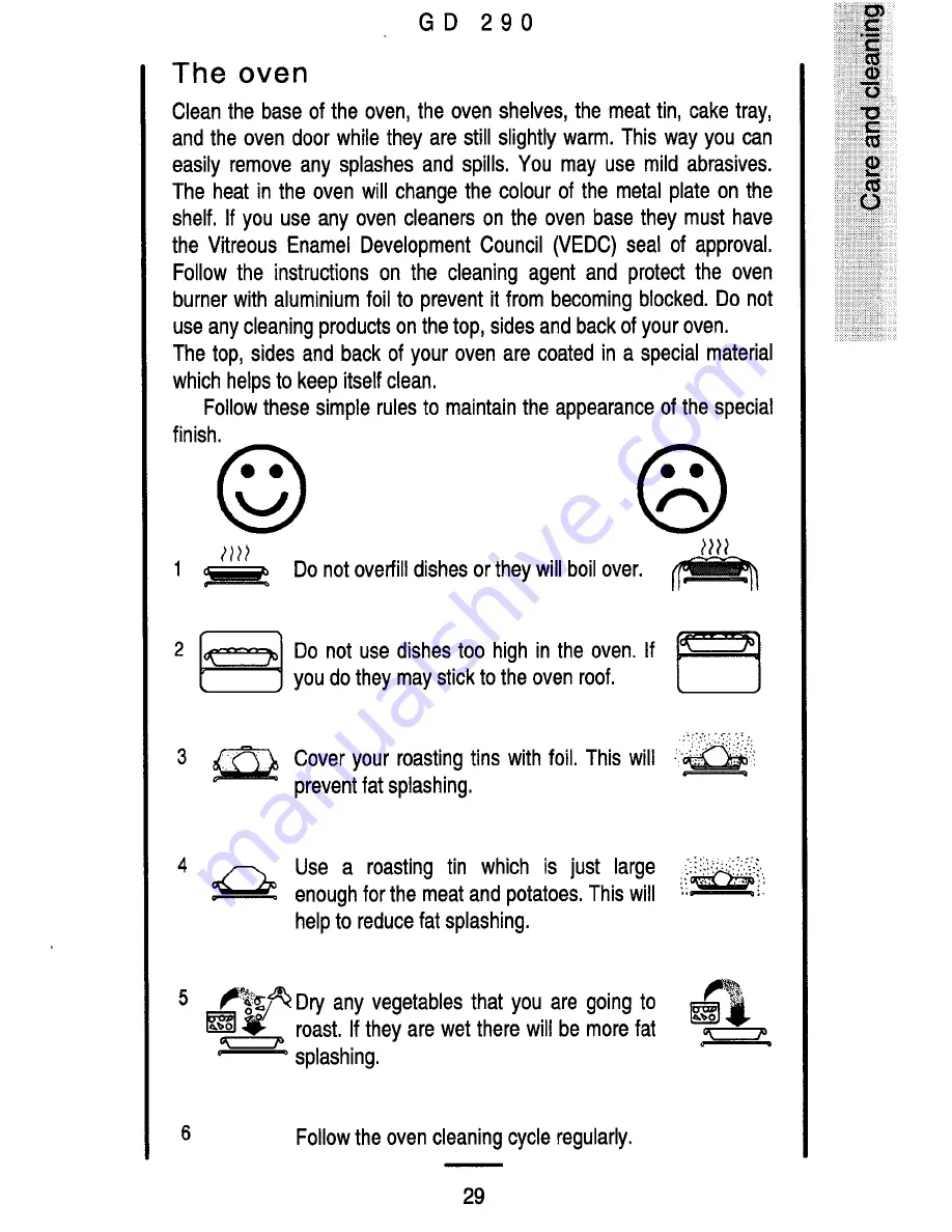 Tricity Bendix GD 290 Operating Instructions Manual Download Page 29