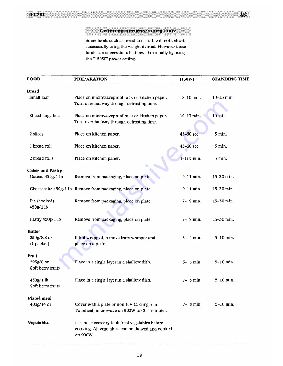 Tricity Bendix IM751 Operating And Installation Manual Download Page 18