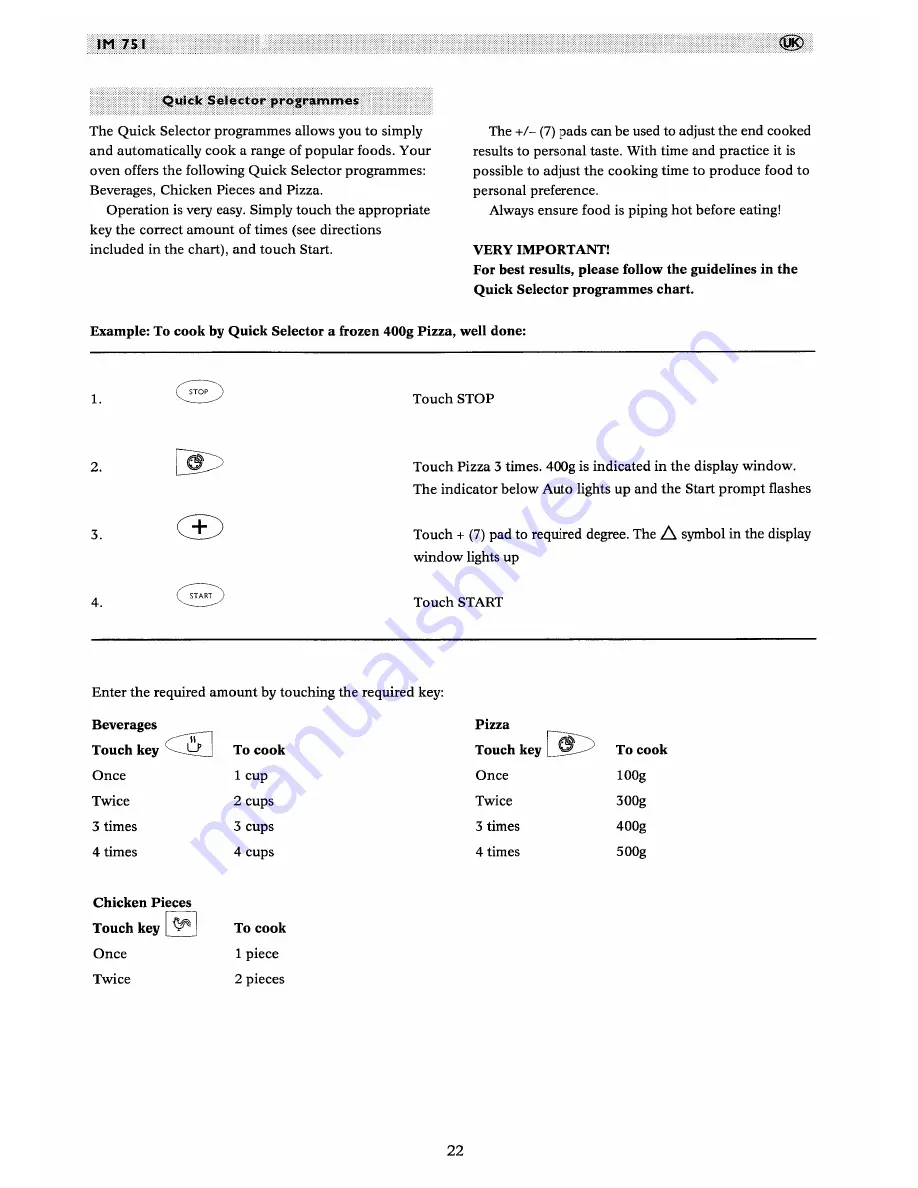 Tricity Bendix IM751 Operating And Installation Manual Download Page 22