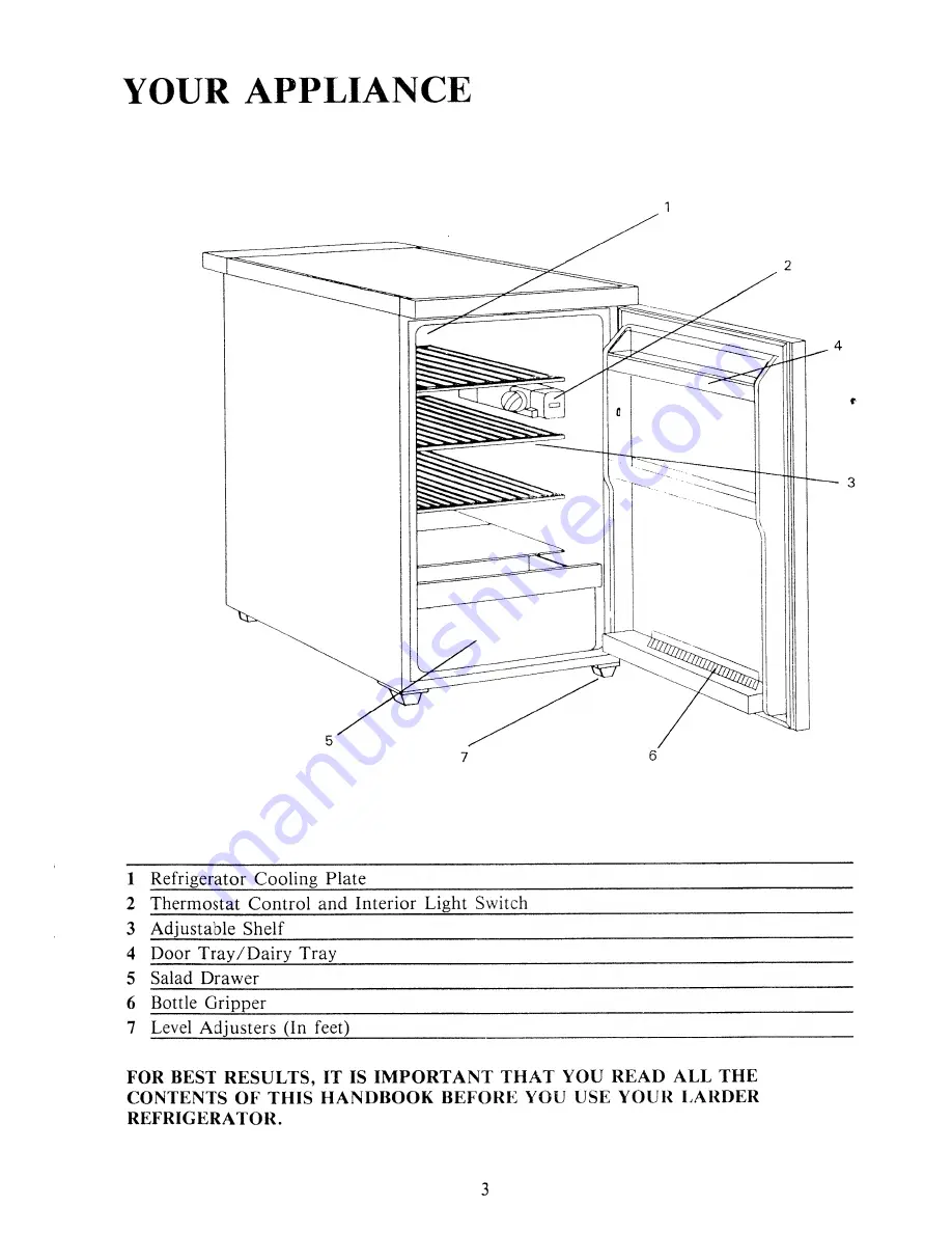 Tricity Bendix Larder Refrigerators Operating And Installation Manual Download Page 4