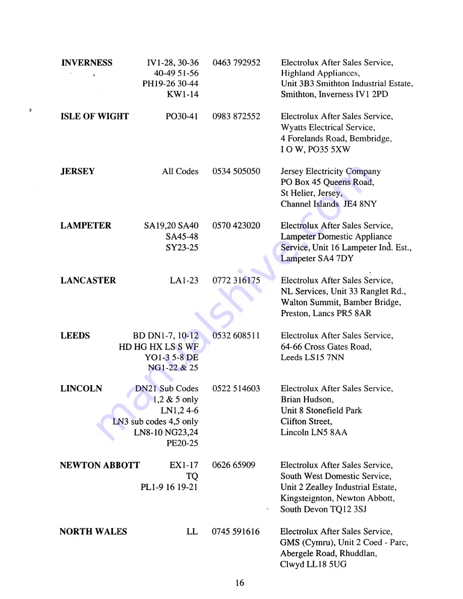 Tricity Bendix Prince 1009 Operating Instructions Manual Download Page 18