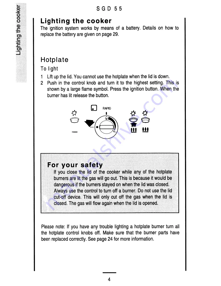 Tricity Bendix SGD 55 Operating Instructions Manual Download Page 4