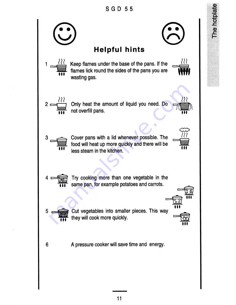 Tricity Bendix SGD 55 Operating Instructions Manual Download Page 11