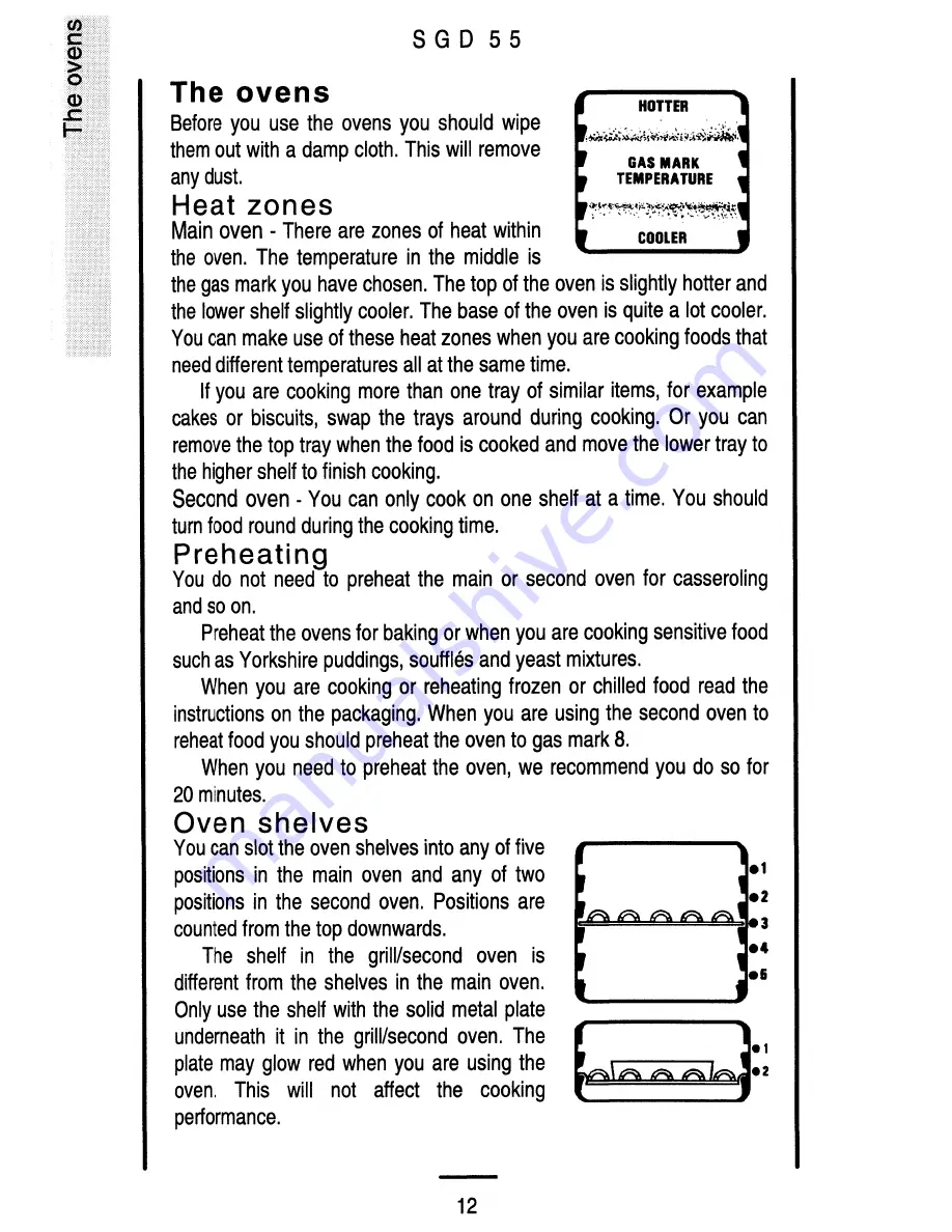 Tricity Bendix SGD 55 Operating Instructions Manual Download Page 12