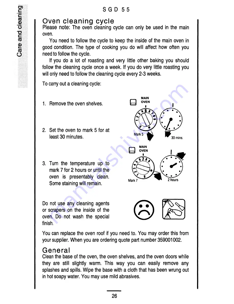 Tricity Bendix SGD 55 Operating Instructions Manual Download Page 26