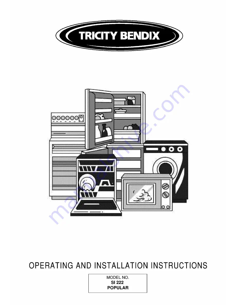 Tricity Bendix SI 222 Popular Operating And Installation Instructions Download Page 1