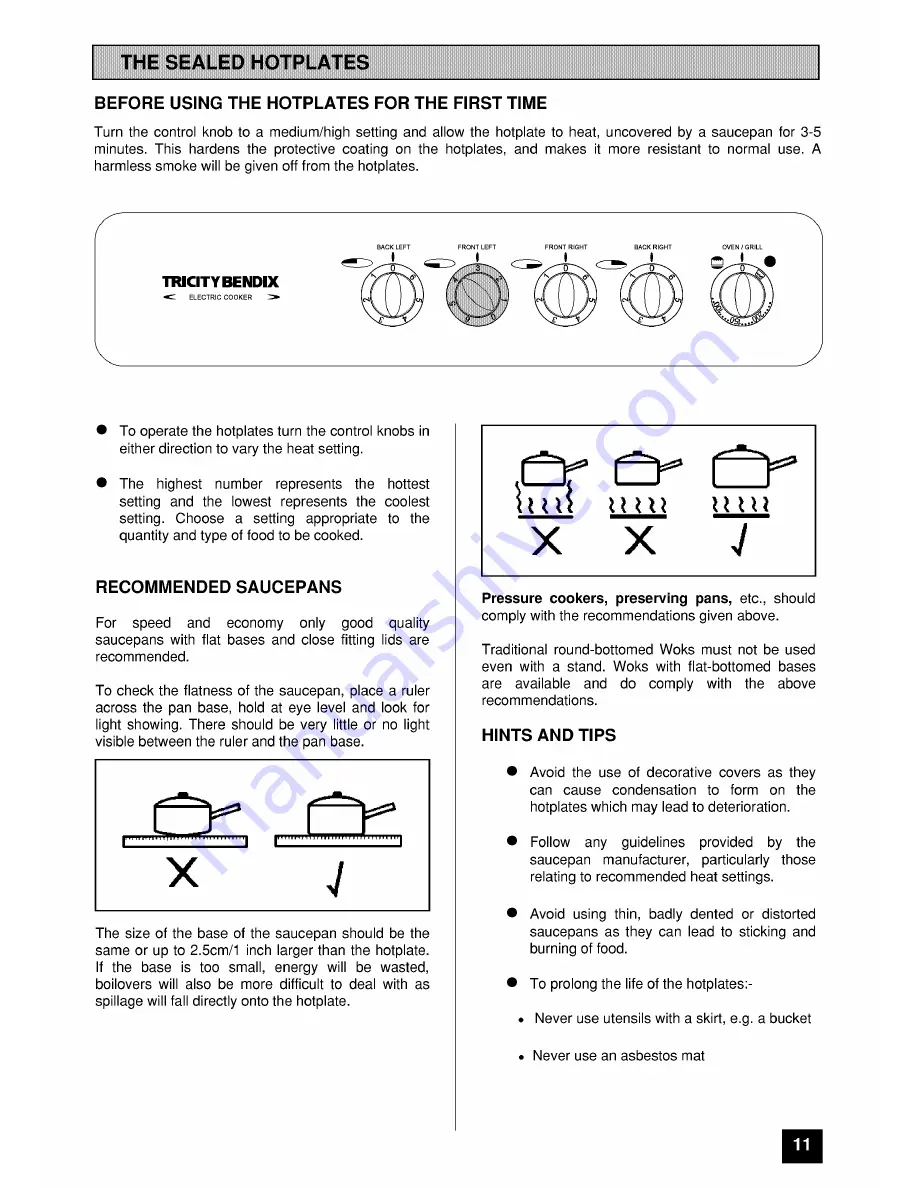 Tricity Bendix SI 222 Popular Operating And Installation Instructions Download Page 11