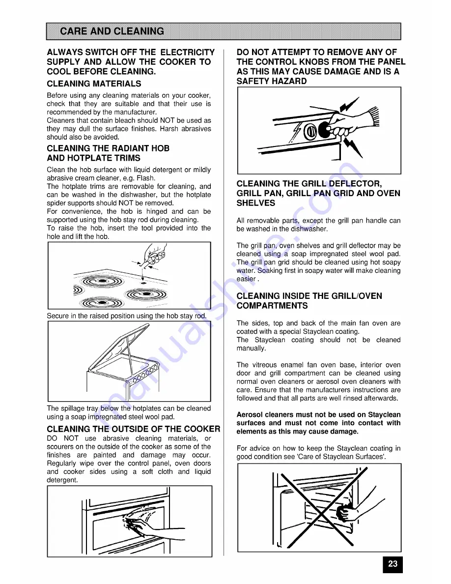 Tricity Bendix SI 321/2 Operating And Installation Instructions Download Page 23