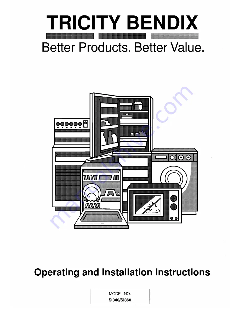 Tricity Bendix SI340 Operating And Installation Instructions Download Page 1