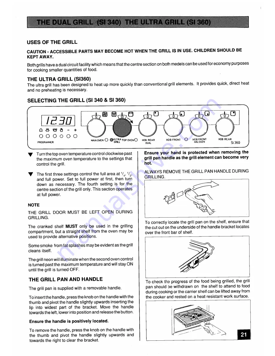 Tricity Bendix SI340 Operating And Installation Instructions Download Page 21