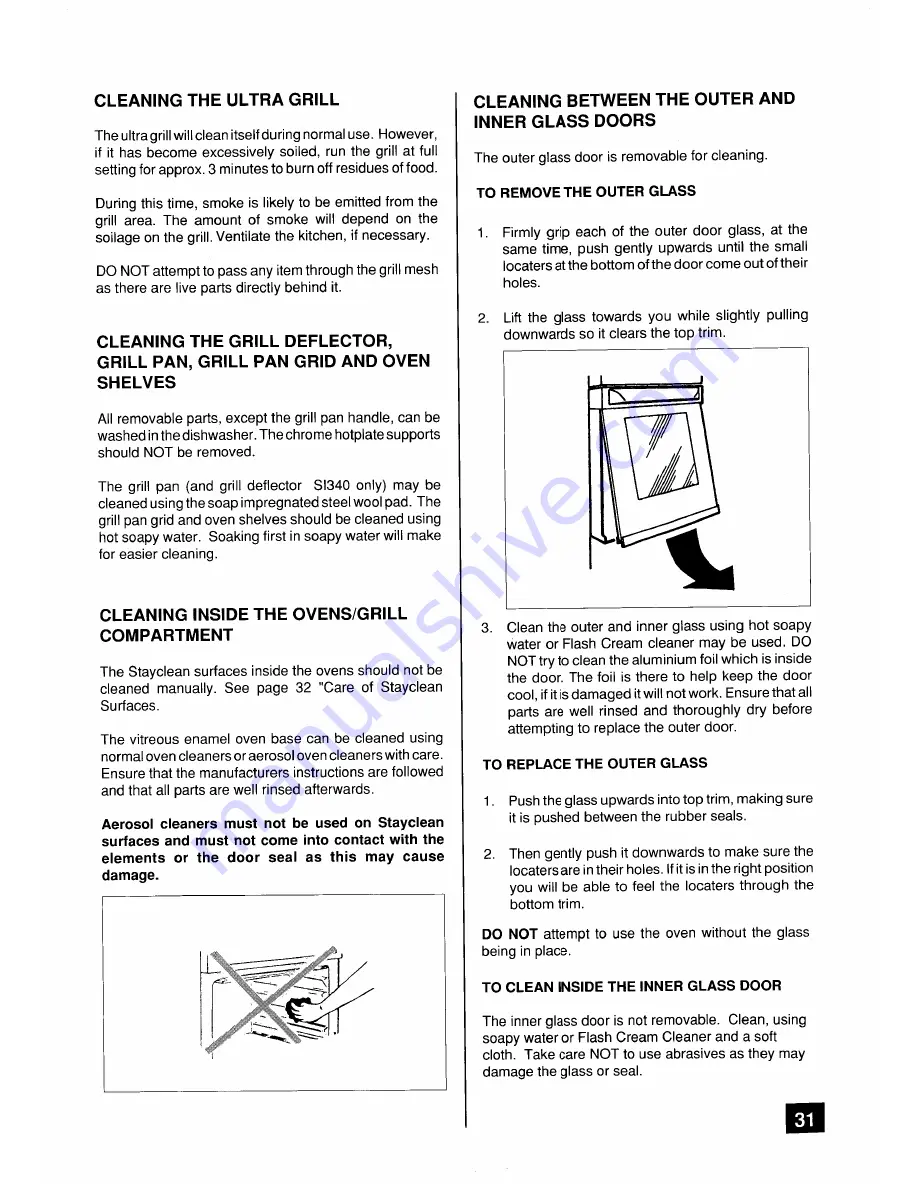 Tricity Bendix SI340 Operating And Installation Instructions Download Page 31