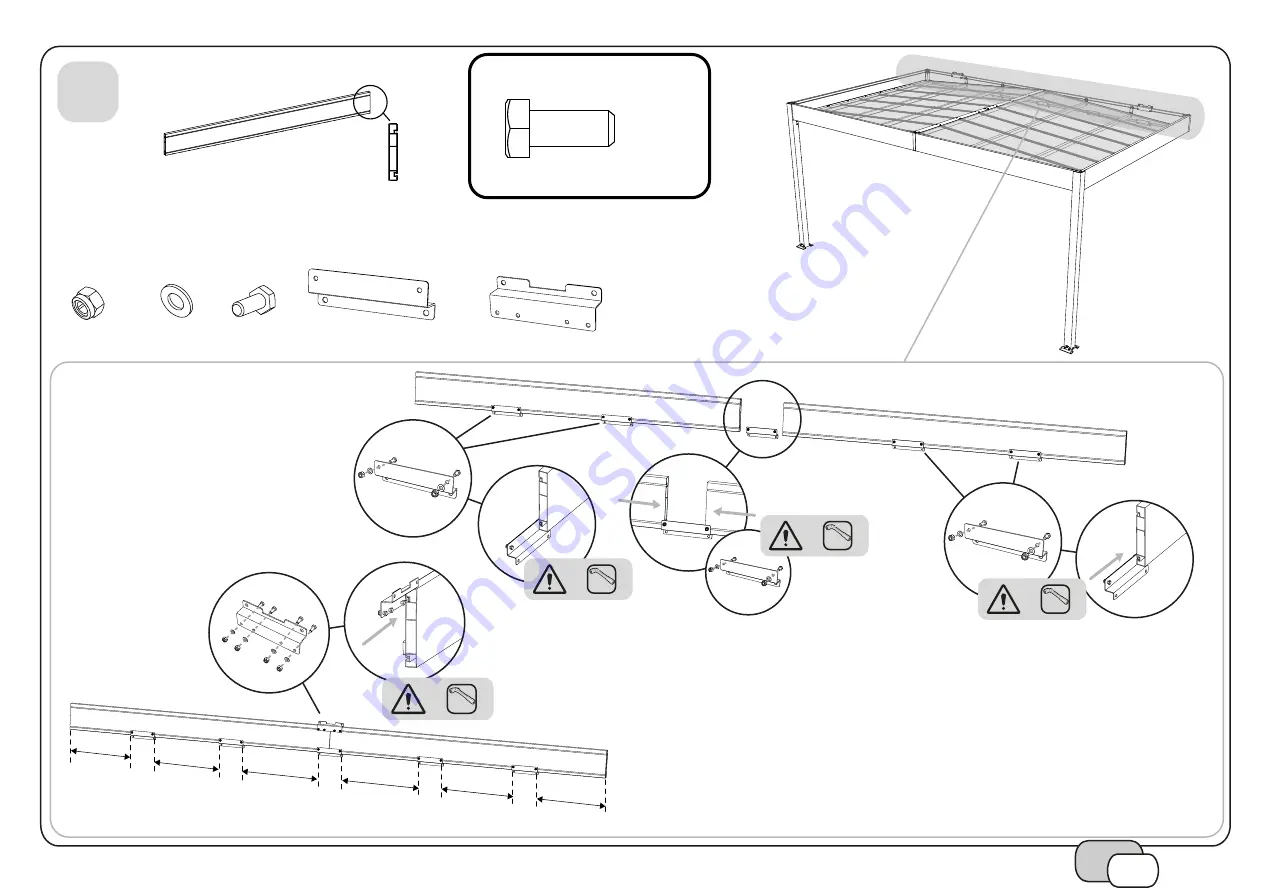 Trigano Jardin LIBECCIO WALL J-87909P1 Assembly Instructions Manual Download Page 14