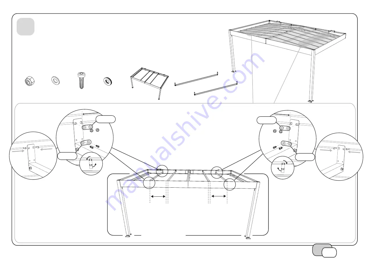 Trigano Jardin LIBECCIO WALL J-87909P1 Assembly Instructions Manual Download Page 24