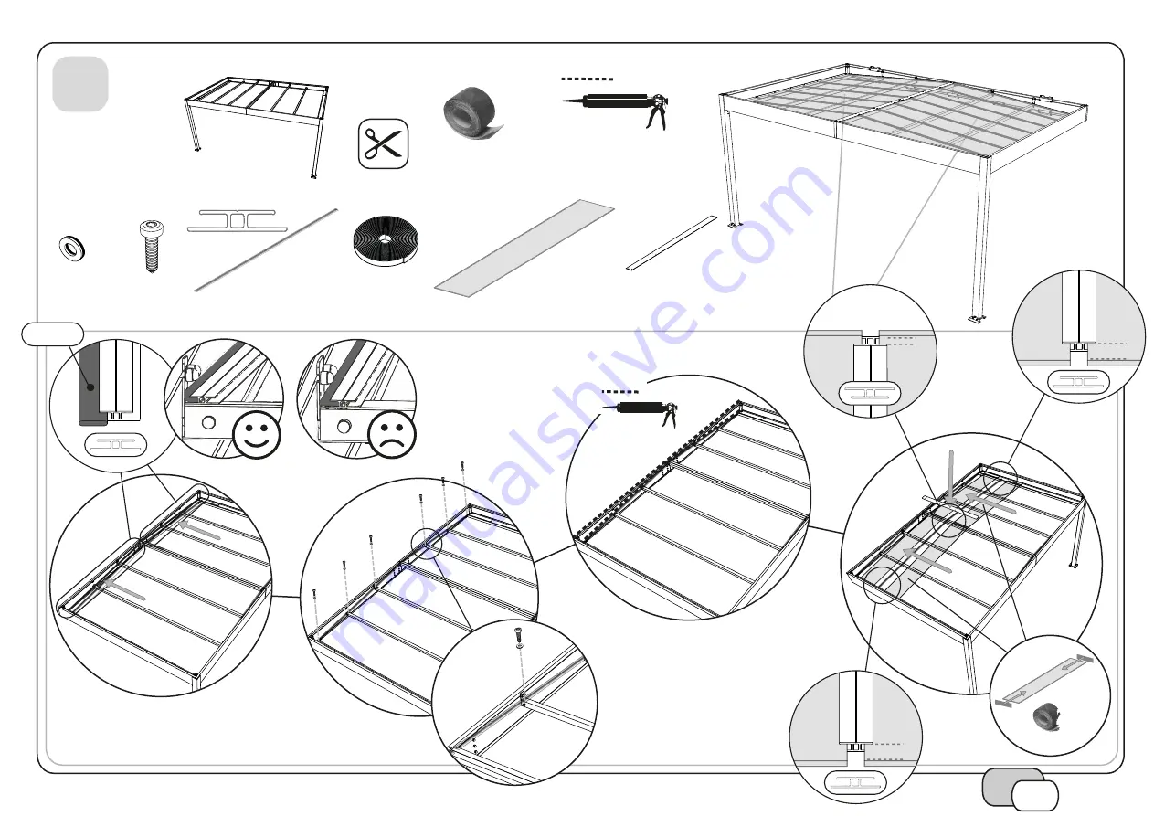 Trigano Jardin LIBECCIO WALL J-87909P1 Assembly Instructions Manual Download Page 28