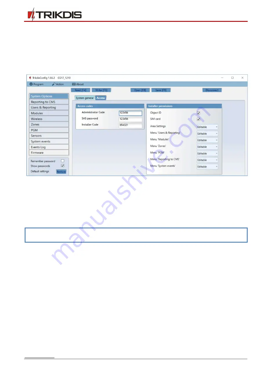 Trikdis CG17 Installation Manual Download Page 17