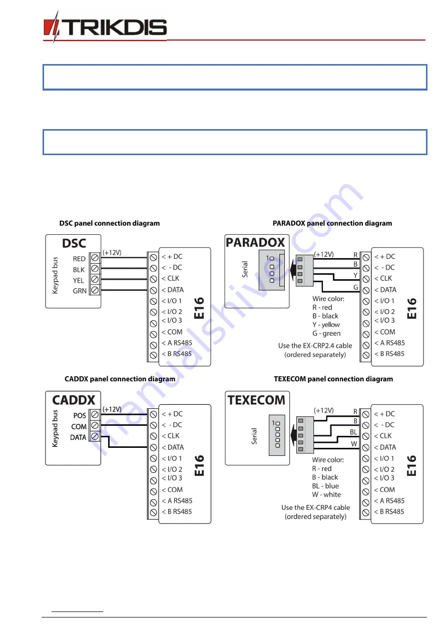 Trikdis Ethernet E16 Installation Manual Download Page 10