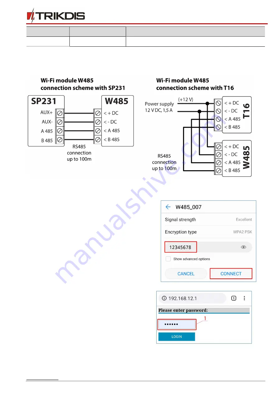 Trikdis W485 Installation Manual Download Page 6