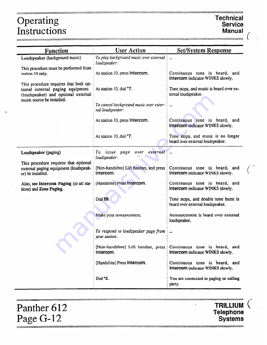 Trillium Panther 612 Technical & Service Manual Download Page 66