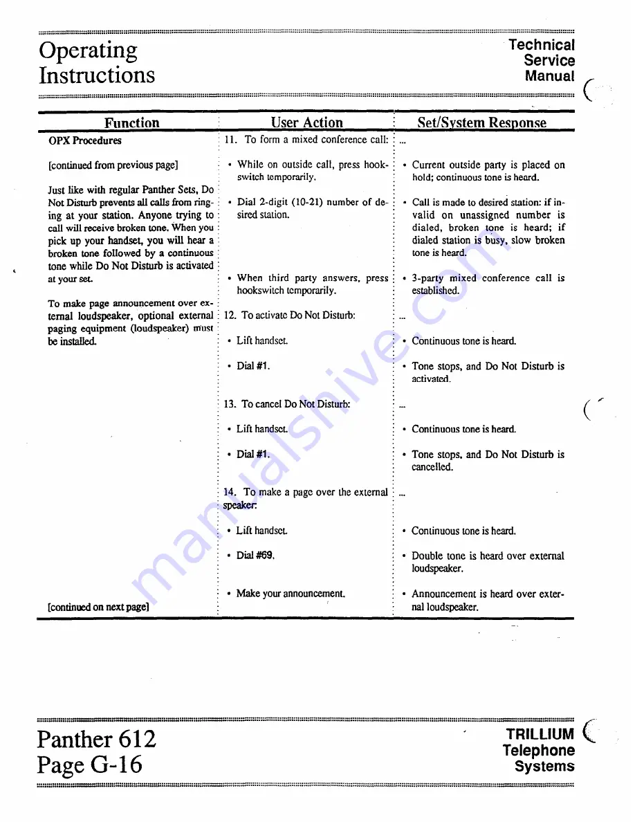 Trillium Panther 612 Technical & Service Manual Download Page 70