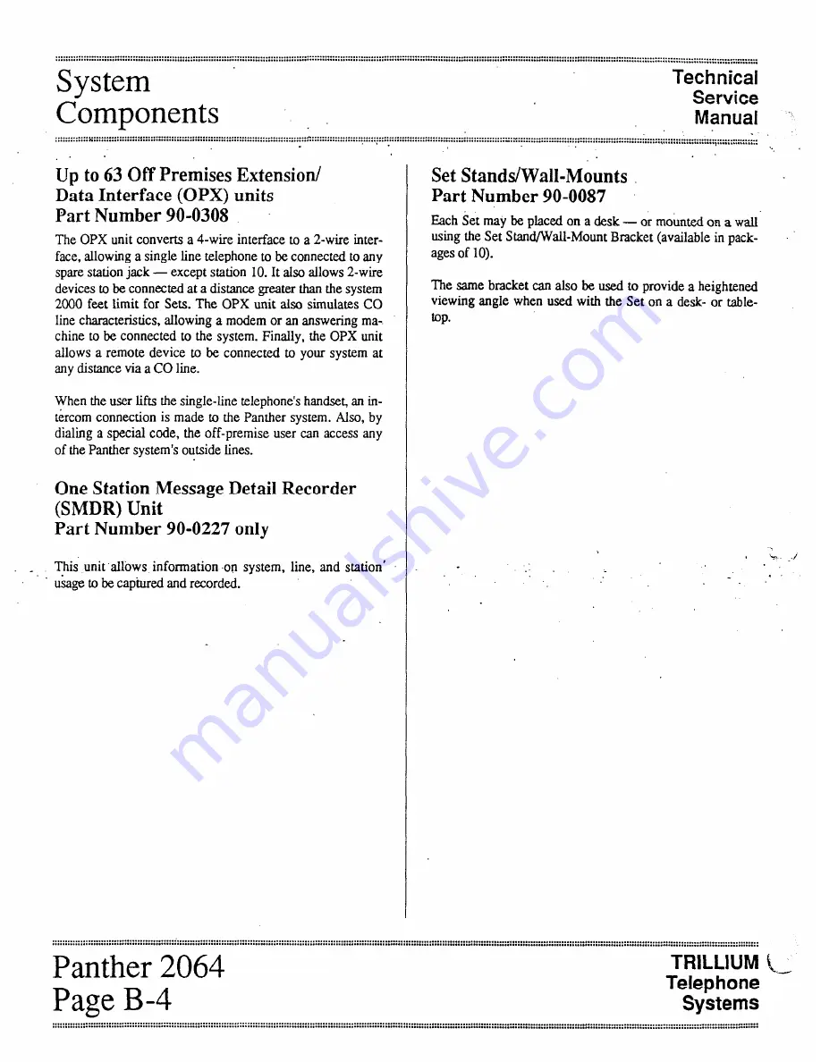 Trillium Panther II 2064 Technical & Service Manual Download Page 12