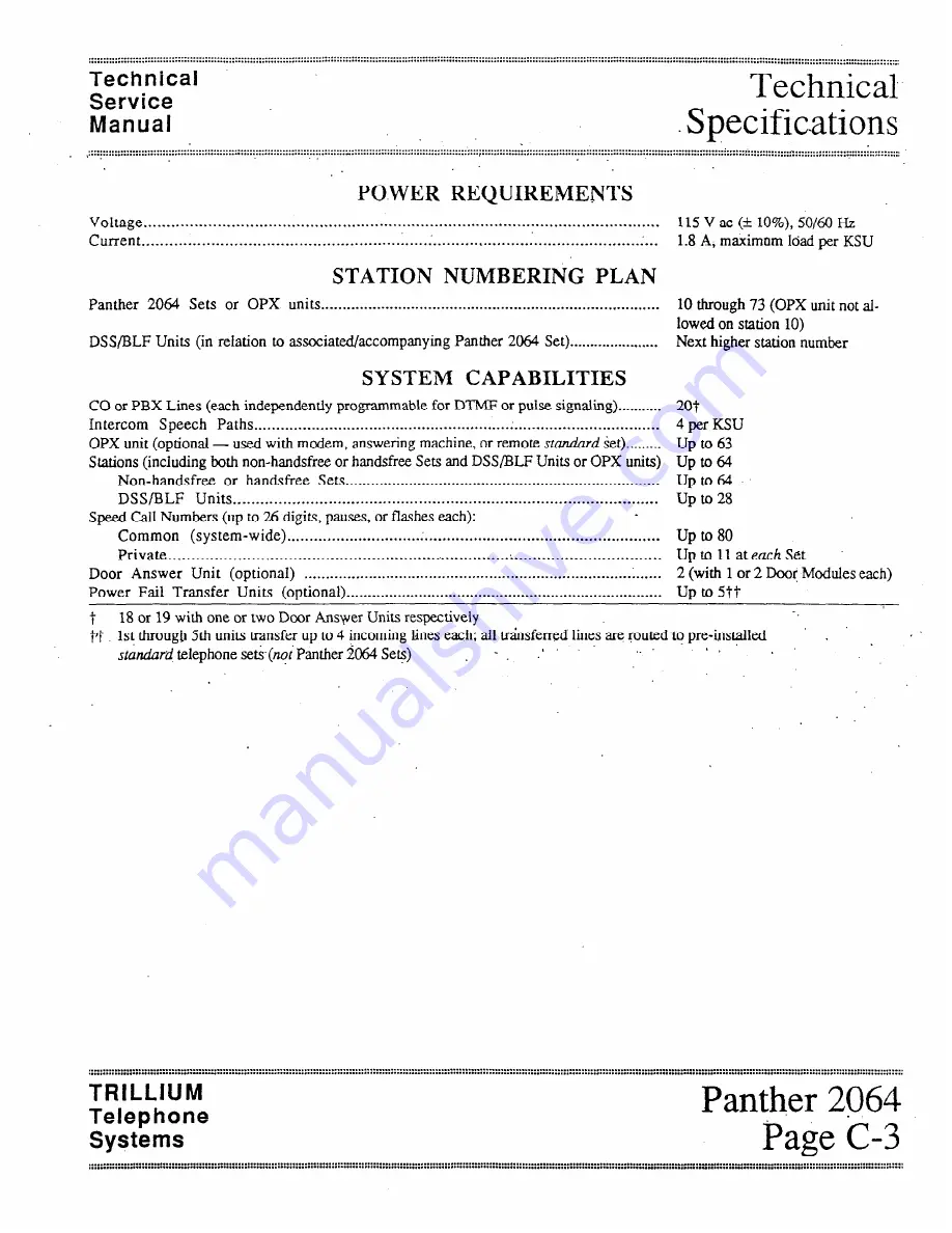 Trillium Panther II 2064 Technical & Service Manual Download Page 18