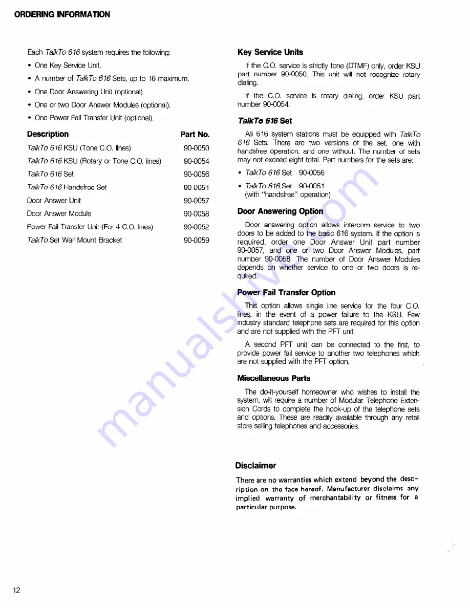 Trillium Talk To 616 General Information Manual Download Page 15