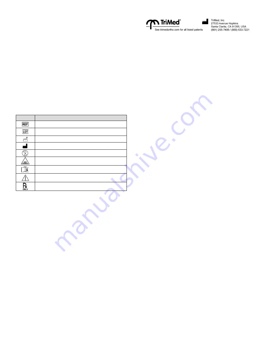 TriMed Surgical Instruments Instructions For Use Download Page 2