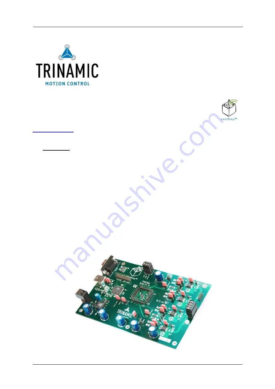 Trinamic TMC262-EVAL Manual Download Page 1